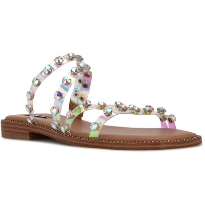 

Женские серебряные шлепанцы Nine West с украшениями 7, средний (B,M) BHFO 5997, Silver, WNEVAN3