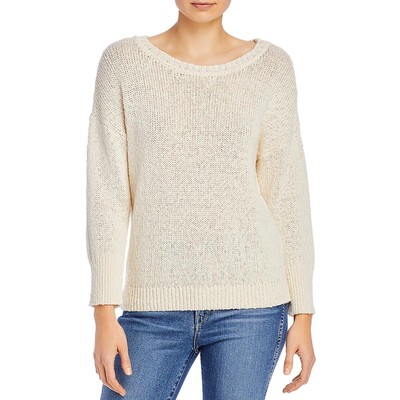

Elie Tahari Womens Monroe Ivory Crewneck Knit Shirt Top  BHFO 0756, Cream