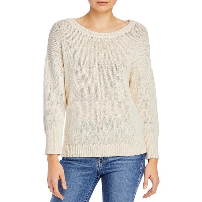 Elie Tahari Womens Monroe Ivory Crewneck Knit Shirt Top S BHFO 0756