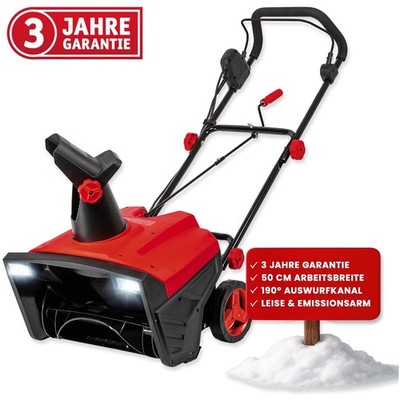 WALTER Elektro Schneefräse 2300W 50cm LED Schneeräumer 9m Wurfweite Winterdienst