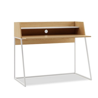 Mesa escritorio oficina mesa estudio consola despacho madera y blanco 120x62x89c