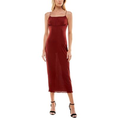 

Ultra Flirt Womens Emma Sheer Midi Slip Dress без рукавов BHFO 1972