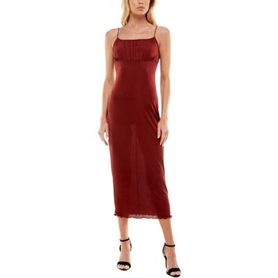 Ultra Flirt Womens Emma Sheer Midi Slip Dress без рукавов BHFO 1972