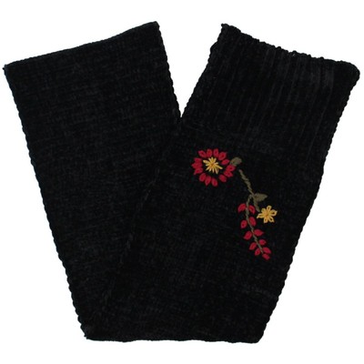 

Женский черный шенилловый теплый шарф Collection Eighteen с цветочным принтом O/S BHFO 6449