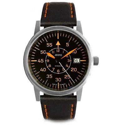 Aristo Men's Wristwatch Aviator Watch 38 Pilot Automatic 3H227-L Leather