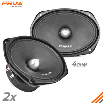 2x Loud 6x9'' Car Speakers PRV 1000W 4 Ohm Midrange PRO Audio 69MR500-4 BULLET
