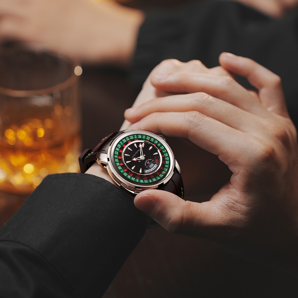 Pre-owned Lucky Brand Lucky Harvey Automatic Men Watch European Roulette Jacob Style Moving Figure