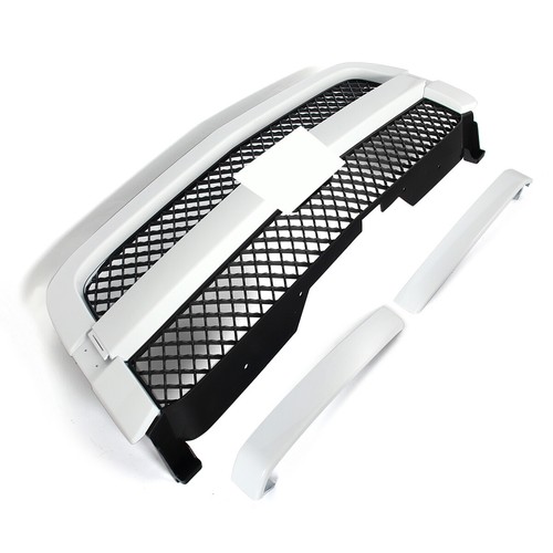 Summit White Grille w/ Black Mesh Insert For 2003-2007 Chevrolet Silverado 1500