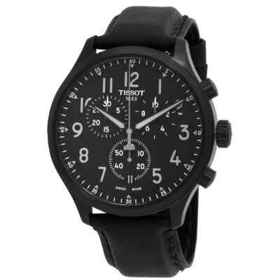 Мужские часы Tissot Chrono XL с хронографом и черным циферблатом T116.617.36.052.00