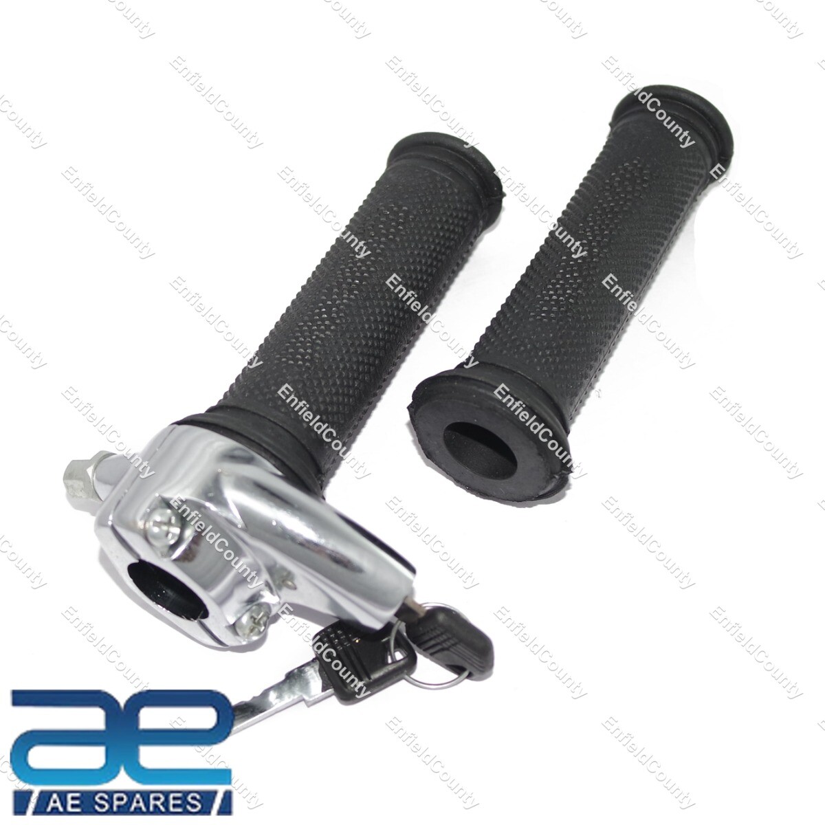 For Norton Royal Enfield Triumph BSA AJS 7/8" Twist Grip Throttle Set & Lock