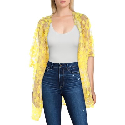 

Anne Klein Женский прозрачный многослойный кардиган с цветочным принтом Shell BHFO 0534