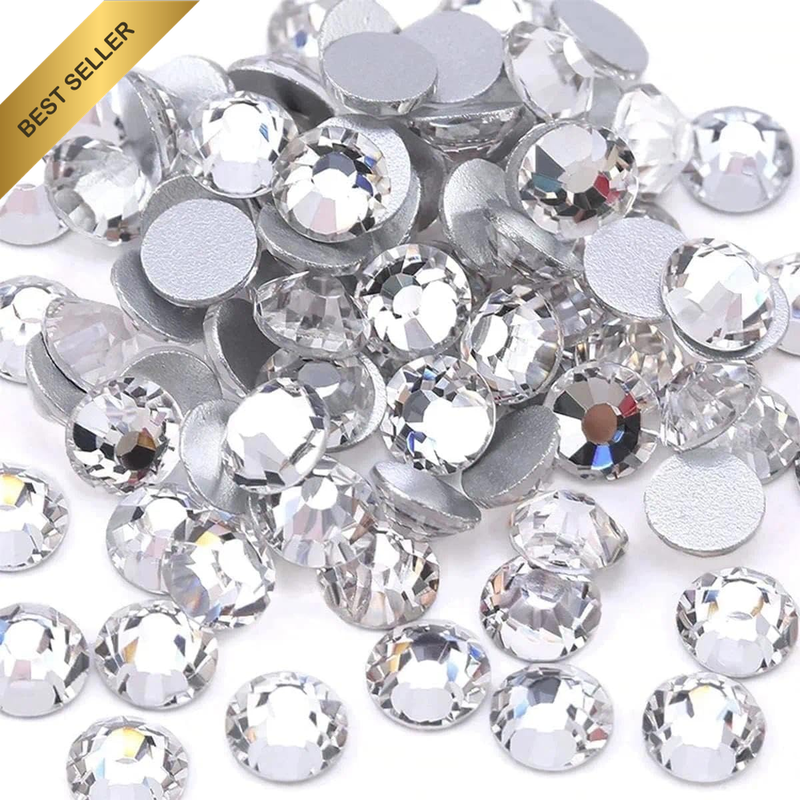 1440Pcs SS20 4.7Mm Crystal Clear Nail Flatback Rhinestones Bulk Nail Art round K