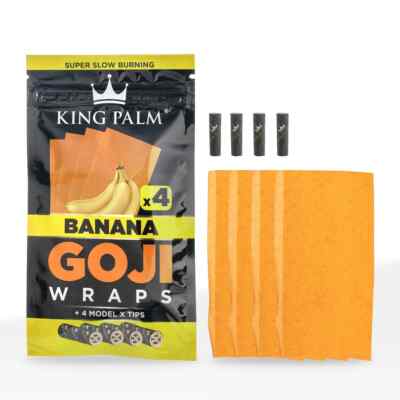 1 Pack BANANA King Palm Goji Berry Wraps & Tips  4 Wraps + 4 Tips
