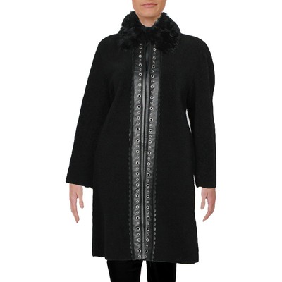 

Женское длинное пальто из черного меха ягненка Red Valentino, верхняя одежда  BHFO 7572, Nero/nero