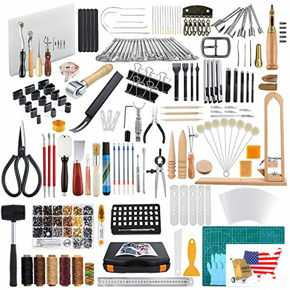 Leather Working Tool Set 509 Pieces With An Instructions Punch Cutter
