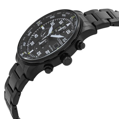 Pre-owned Citizen Chronograph Black Dial Men's Watch Ca0695-84e