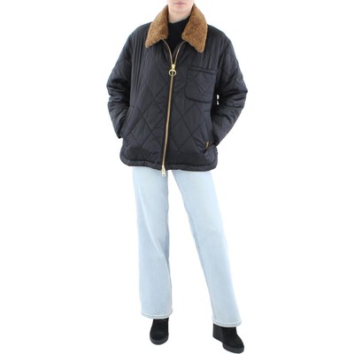 

Женская зимняя утепленная куртка Barbour Vaila, стеганое пальто, верхняя одежда BHFO 6791, Черный, Vaila