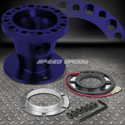 ДЛЯ 1G 2G MIT ECLIPSE/LANCER СИНИЙ АЛЮМИНИЕВЫЙ АДАПТЕР СТУПИЦЫ РУЛЕВОГО КОЛЕСА С 6 ОТВЕРСТИЯМИ