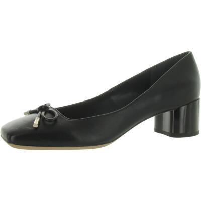 Franco Sarto Womens Natalia Leather Square Toe Slip-On Pumps Shoes BHFO 3897