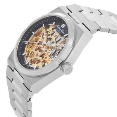 Pre-owned Mathey-tissot Zeus Skeleton Automatic Black Dial Men's Watch H118cfan