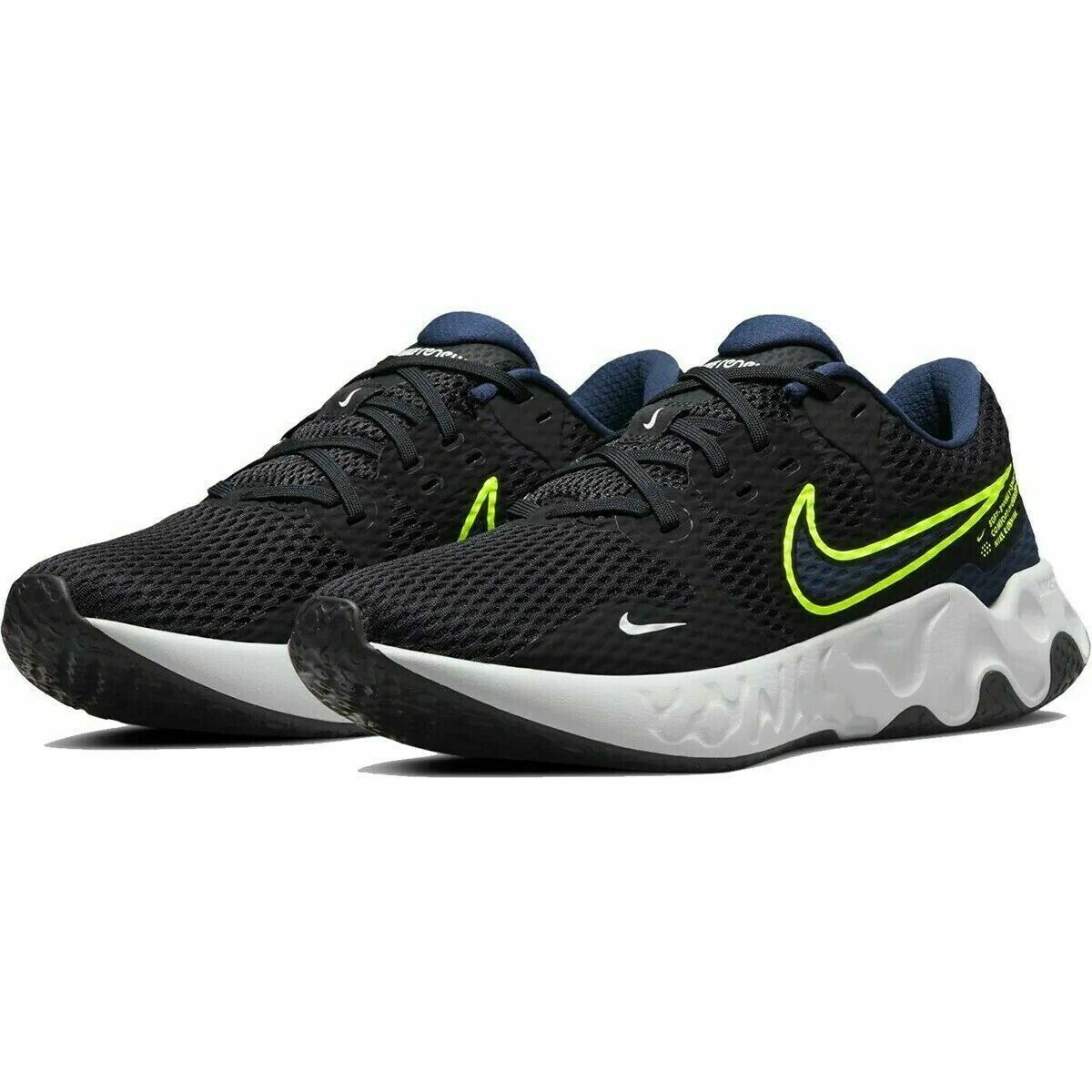 МУЖСКИЕ КРОССОВКИ NIKE RENEW RIDE 2 Черный, темно-синий Volt CU3507 001, размер 14 15