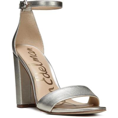 Sam Edelman Womens Yaro Gold Leather Heels Shoes 4.5 Medium (B,M) BHFO 1835