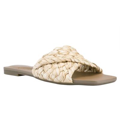 Marc Fisher Womens Moral Woven Open Toe Slide Sandals Shoes BHFO 9494