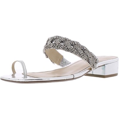 

Женские вечерние сандалии SB Indie 6 Medium (B,M) BHFO 8512 синего цвета от Betsey Johnson, Silver rhinestone