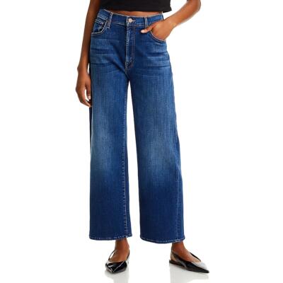 Mother Womens Blue High Rise Stretch Denim Wide Leg Jeans 26 BHFO 7571