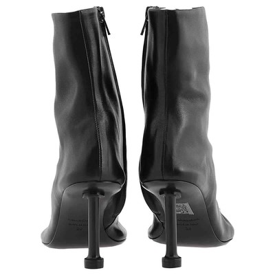 Pre-owned Balenciaga Black Leather Groupie Heeled Ankle Boots