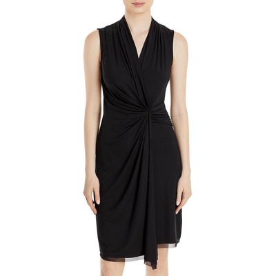 

Kobi Halperin Womens Sandra Черное повседневное платье миди с рюшами  BHFO 7540, Черный