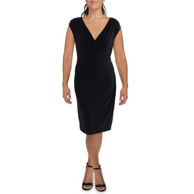 Женское черное платье для коктейлей и вечеринок Lauren Ralph Lauren Plus 22W BHFO 4148
