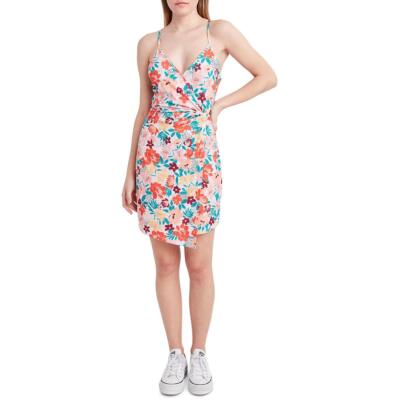 

Женское розовое мини-платье-комбинация с цветочным принтом BCBGeneration  BHFO 5392, Floral