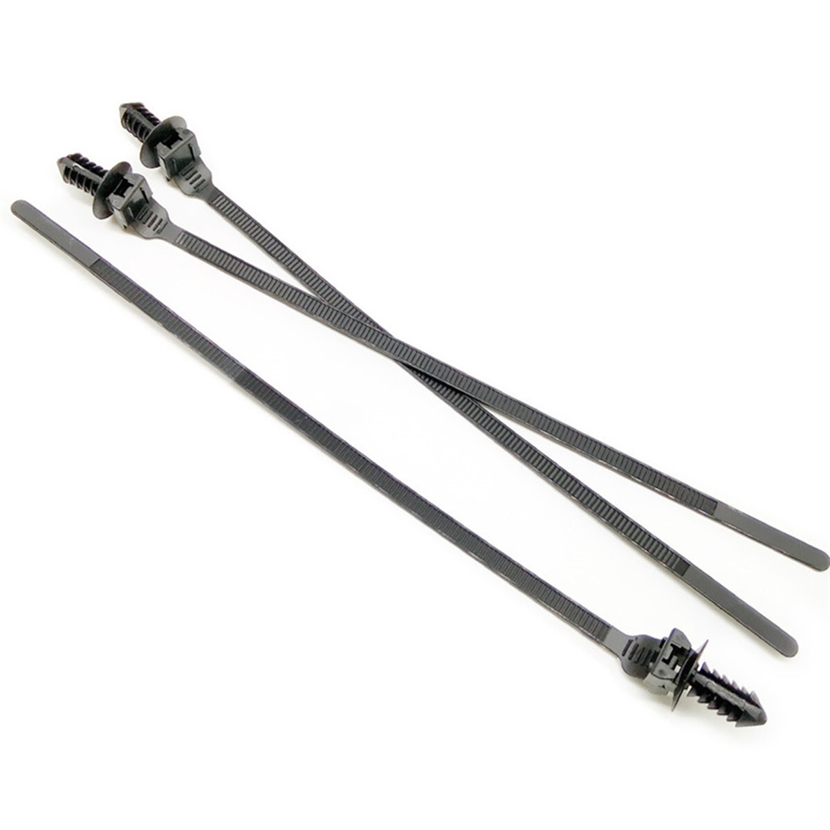 50x Nylon Push Clips Wire Tie Released Zip Straps Car Pipe Cable Fastener Bundle