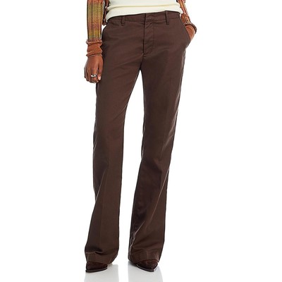 RE/DONE Womens Brown Mid Rise Solid Flare Trouser Pants Trousers 29 BHFO 8151
