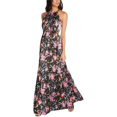 

Aidan by Aidan Mattox Женское многоуровневое платье макси без рукавов с принтом BHFO 3842, Black multi