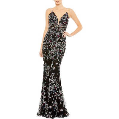 Mac Duggal Женское черное корсетное платье Illusion Formal Evening Dress 16 BHFO 1085