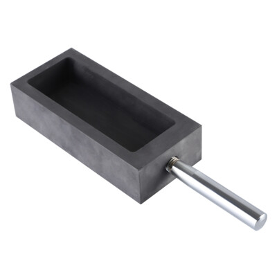 5kg Crucible Graphite Ingot Mold Black For Gold Silver Metal Melting Casting US