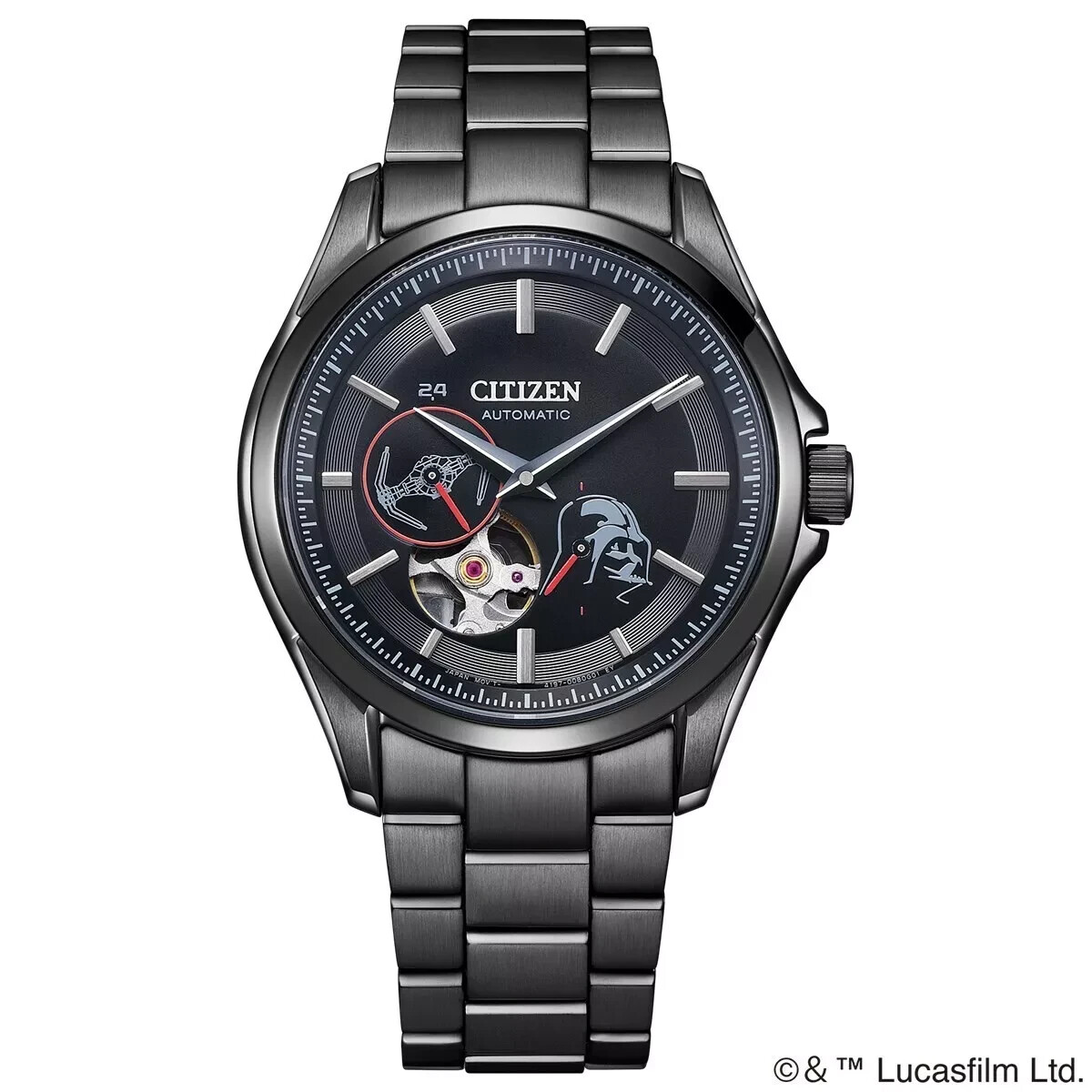 Pre-owned Citizen Collection Np1015-66e Darth Vader Limited Edition Automatic Watch Mens