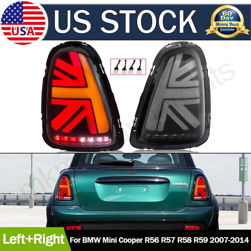 Pair LED Rear Tail Light Brake Lamps For BMW MINI Cooper R56 R57 R58 2007-2013
