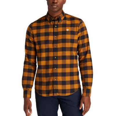

Timberland Мужская коричневая рубашка в клетку с принтом Slim Fit на пуговицах  BHFO 2514, Brown/black, TB0A2D7E