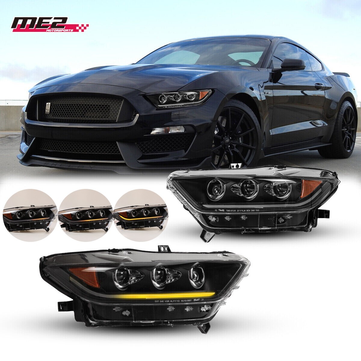 マルチカラー デーモンアイキット 2015-2017 Ford Mustang Multicolor Demon Eye Kit for 2015-2017 Ford Mustang