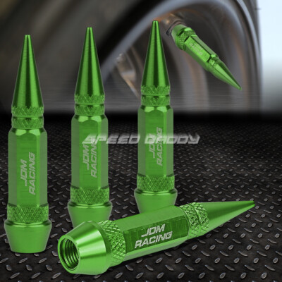 4ШТ АЛЮМИНИЕВЫЙ КОЛЕСНЫЙ ШИНОМОНТАЖНЫЙ ОБОД ВОЗДУШНЫЙ ПОРТ ПЫЛЕЗАЩИТНАЯ КРЫШКА КОЛПАЧОК КЛАПАНА КОМПЛЕКТ ШИПОВ 60 ММ ЗЕЛЕНЫЙ