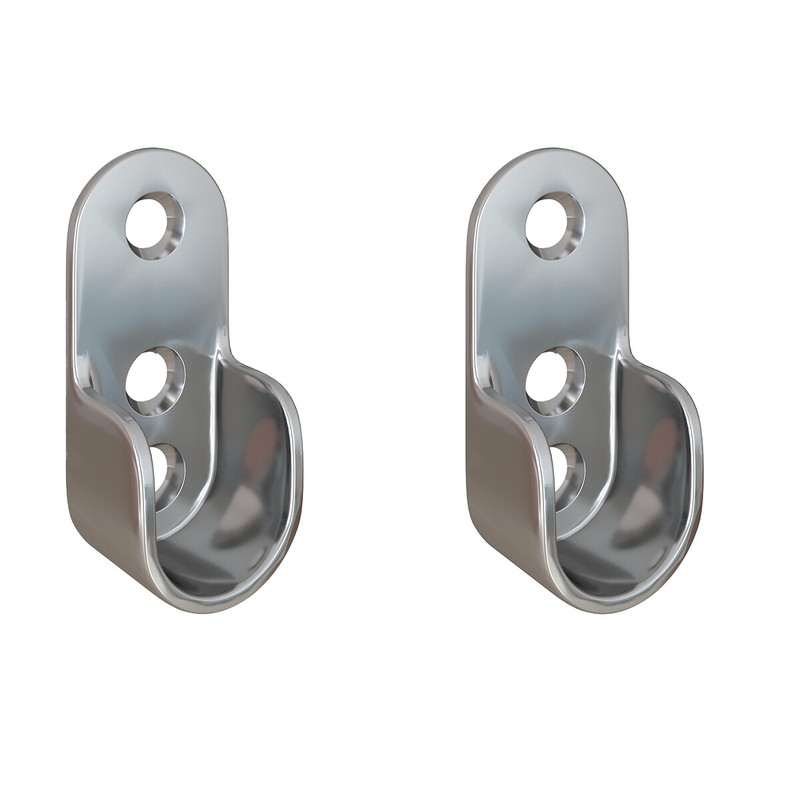 SchrankstangentrÃ¤Ger Paarweise Kleiderstangenhalter Verchromt Ovale Halterung