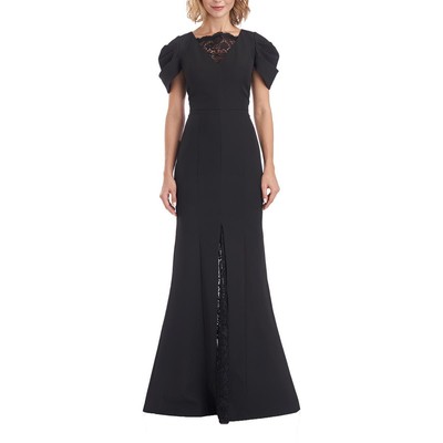 

JS Collections Женское черное кружевное длинное вечернее платье Jamila  BHFO 8529, Черный