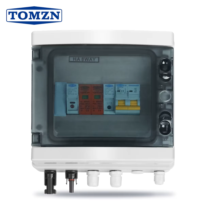 Solar photovoltaic PV Combiner Box With Lightning Protection 1 input 1 out DC 60