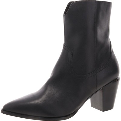 Linea Paolo Womens Black Leather Ankle Boots Shoes 9.5 Medium (B,M) BHFO 6372