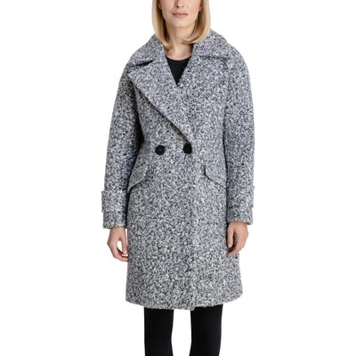 

Женское пальто миди из искусственной шерпы BCBG Max Azria с лацканами с вырезом, Metallic grey, B124557F74