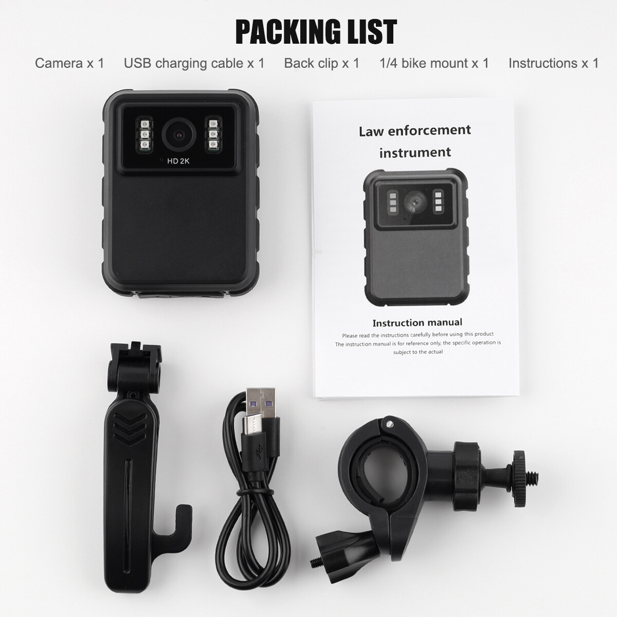 2K 1080P Audio Video DVR IR Night Cam WIFI HD Camcorder Mini Police Body Camera