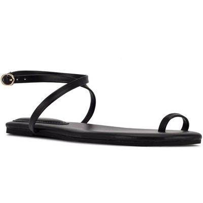

Женские туфли на плоской подошве Nine West BAXTER 3, черные с ремешком на щиколотке, 9,5, средний (B,M) BHFO 7429, Черный